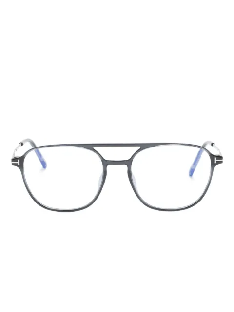 TOM FORD Eyewear pilot-frame acetate glasses Blue FT5874B