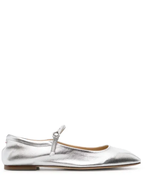 Aeyde Aline Babies metallic ballerina shoes Silver A11FLRAZS08FL123920051
