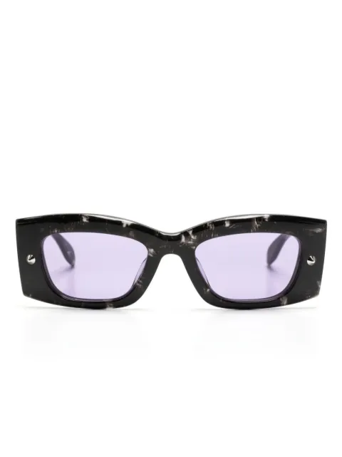 Alexander McQueen Eyewear Spike Studs rectangular-frame sunglasses Black 760621J0749