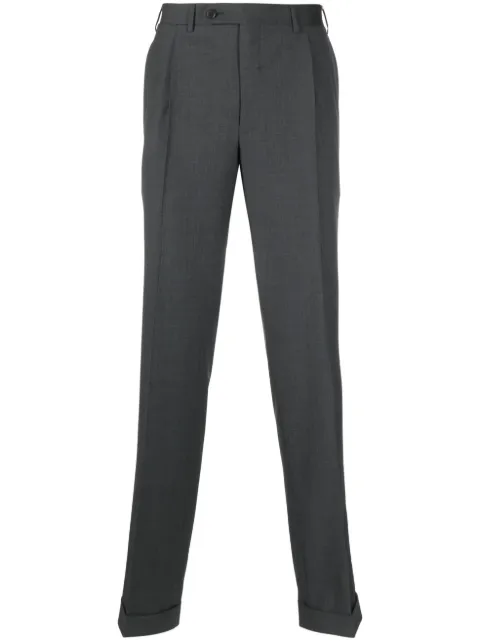 Canali straight-leg wool tailored trousers Grey AR0365271119