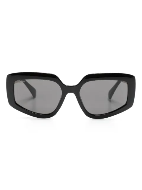 Max Mara Eyewear engraved-logo square-frame sunglasses Black MM0069