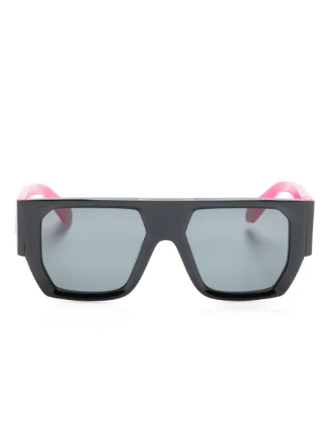 Philipp Plein Eyewear logo-lettering rectangle-frame sunglasses Black SPP094