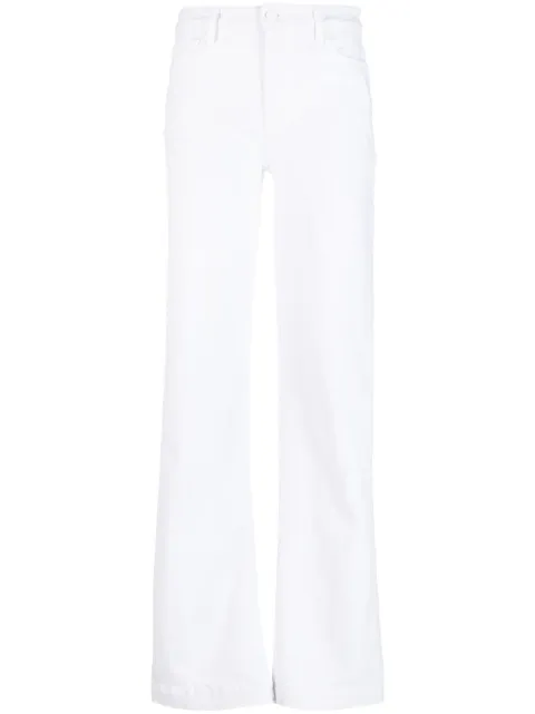 PAIGE mid-rise straight-leg jeans White 5638208
