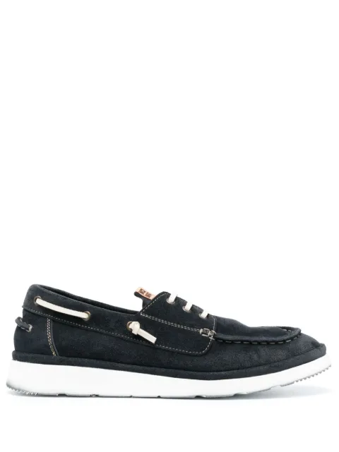 Moma leather boat shoes Blue 2AS435YAC9