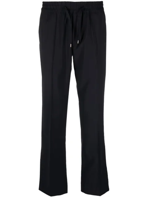 SANDRO elasticated straight-leg pants Blue SHPPA01144