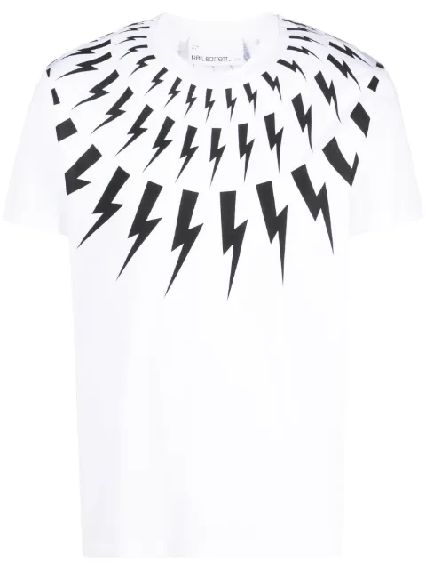 Neil Barrett graphic-print cotton T-shirt White PBJT007SU502S