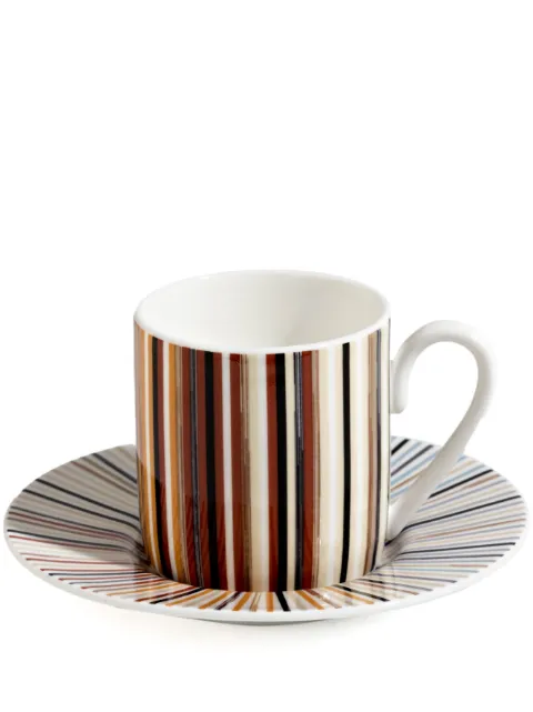 Missoni Home Jenkins stripe tea set White MHPSJA14S6