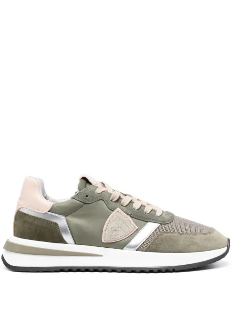Philippe Model Paris leather-panelled low-top sneakers Green TYLDW037