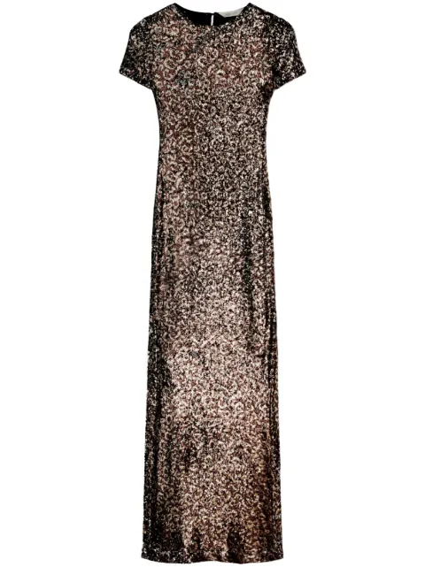 Palm Angels sequinned maxi dress Brown PWDB198F23FAB0026010