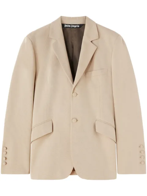 Palm Angels Fitted Retro single-breasted blazer Neutrals PMEN034F23FAB0016110