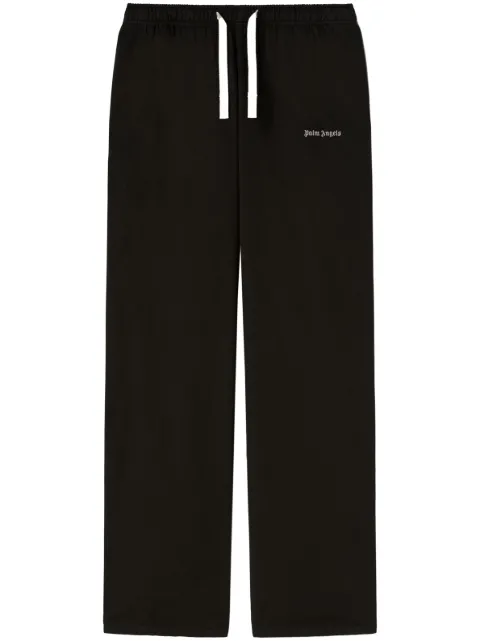 Palm Angels logo-print drawstring track pants Black PMCA141F23FAB0011001