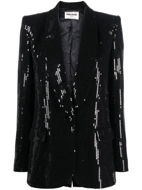 Zadig&Voltaire Vive sequinned blazer Black WWBL00812