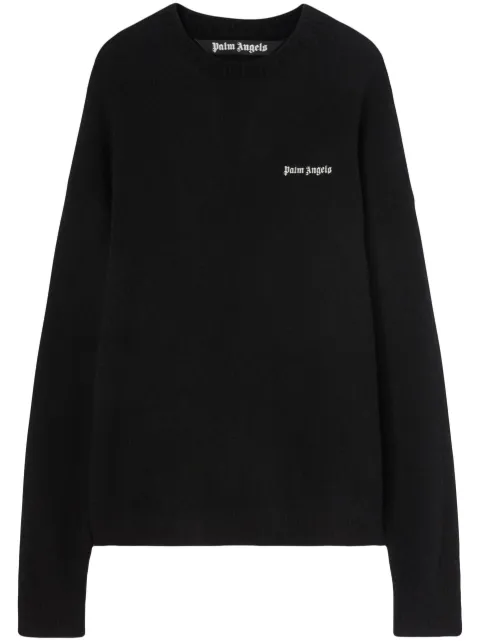 Palm Angels logo-print sweatshirt Black PMHE054F23KNI0051001