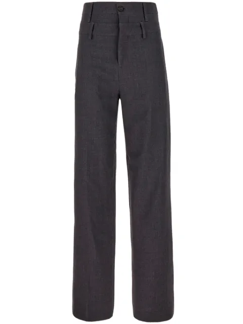AMBUSH high-waisted virgin-wool trousers Grey BWCA046F23FAB0010800