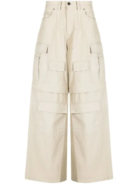 AMBUSH wide-leg cargo trousers Neutrals BMCF010F23FAB0016200