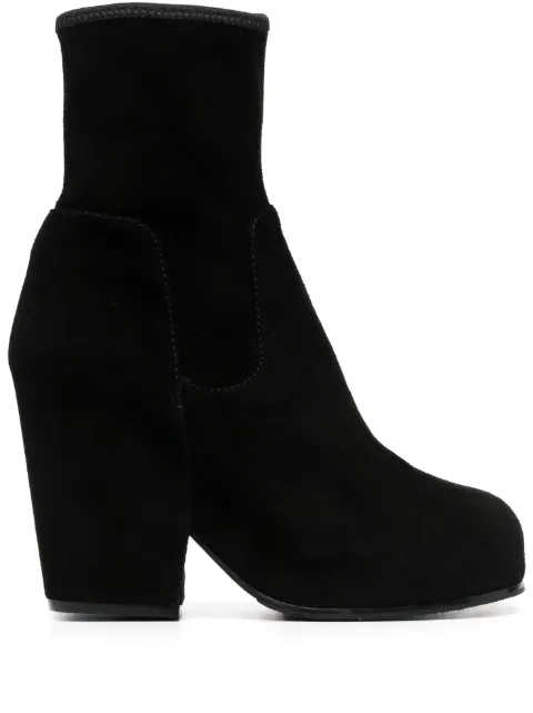 Random Identities 90mm suede ankle boots Black BOOT03C00000