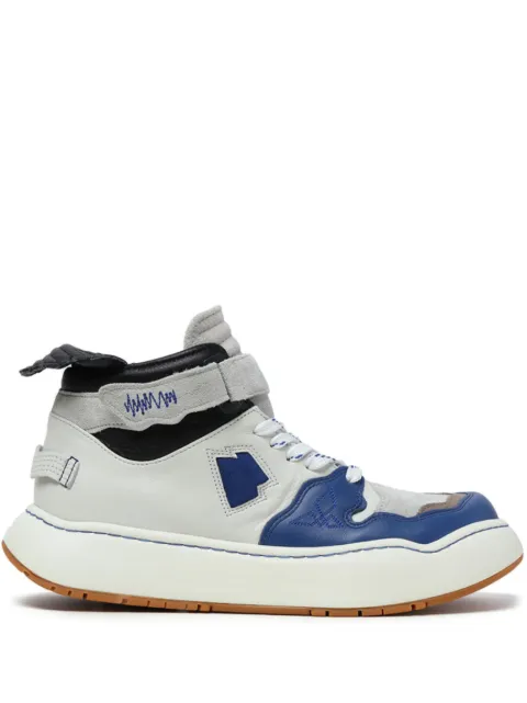 Ader Error panelled touch-strap high-top sneakers Blue FYADFYSN0201BL