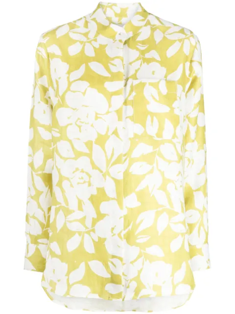 Bambah Lilly long-sleeve linen shirt Green BMFW2332TB