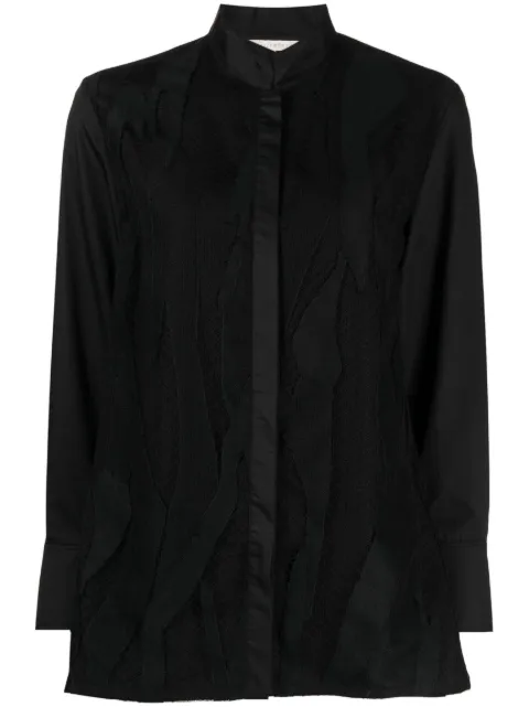SHIATZY CHEN lace-detailing long-sleeve shirt Black 132351