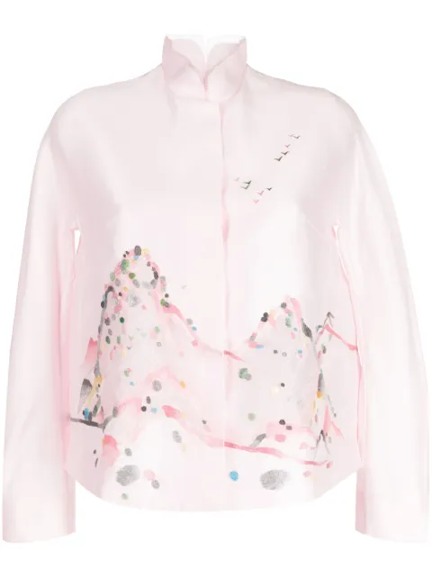 SHIATZY CHEN Renascent Collection organza-panels jacket Pink 132676