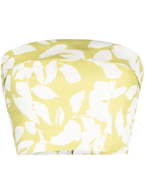 Bambah Lilly tube linen top Green BMFW2333TB