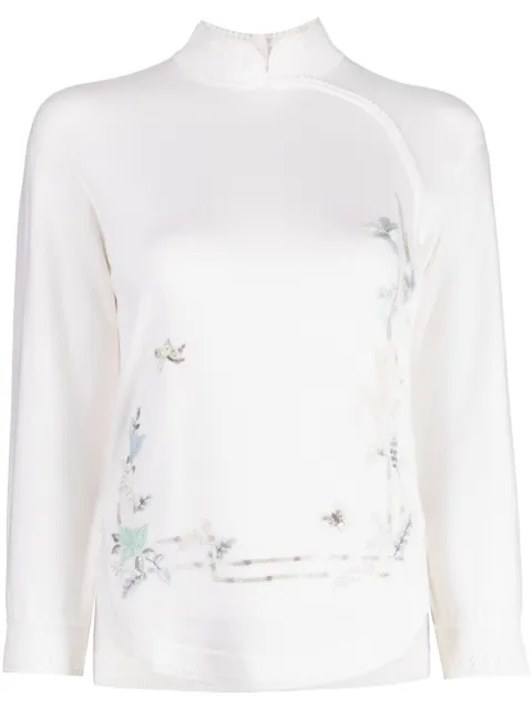 SHIATZY CHEN Renascent Collection floral-print jumper White 133118