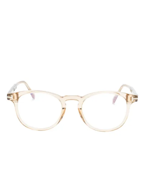 TOM FORD Eyewear clear pantos-frame glasses Neutrals FT5891B