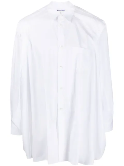 Comme Des Garçons Shirt side-slits cotton shirt White FKB025