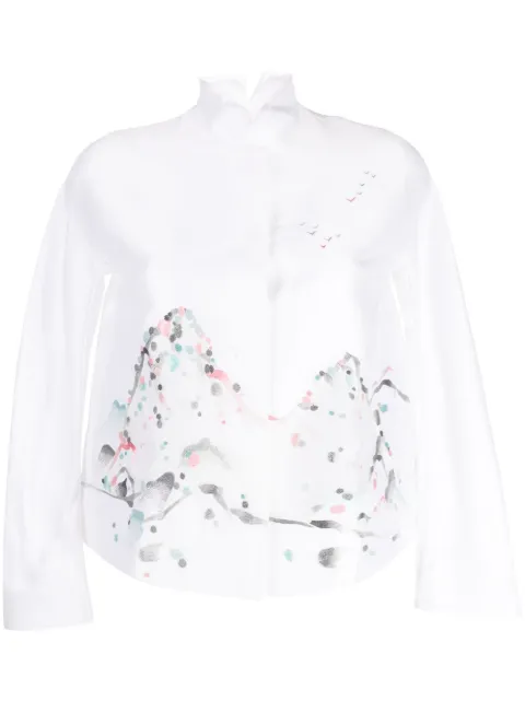 SHIATZY CHEN Renascent Collection floral-print jacket White 132676