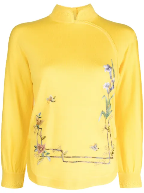 SHIATZY CHEN Renascent Collection floral-print jumper Yellow 133118
