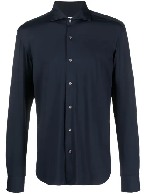 Orian long-sleeve spread-collar shirt Blue T10202UT03