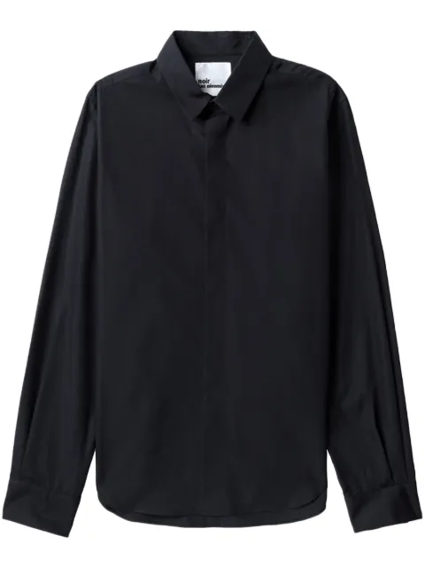 Noir Kei Ninomiya long-sleeved cotton shirt Black 3ZB002051