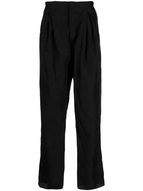 SAPIO pleat-detail straight-leg trousers Black N88JACQUARD