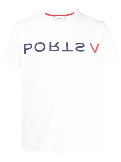 Ports V logo-print T-shirt White VS23TE01