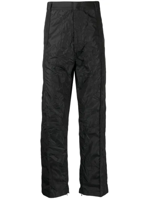 424 crease-effect straight-leg trousers Black 34424P04236009