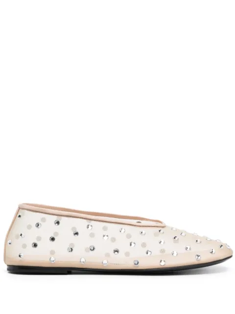 KHAITE The Marcy mesh ballet pumps Neutrals F40384068106