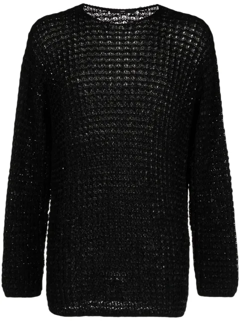 SAPIO long-sleeves open-knit jumper Black N115PUNTOTWEED