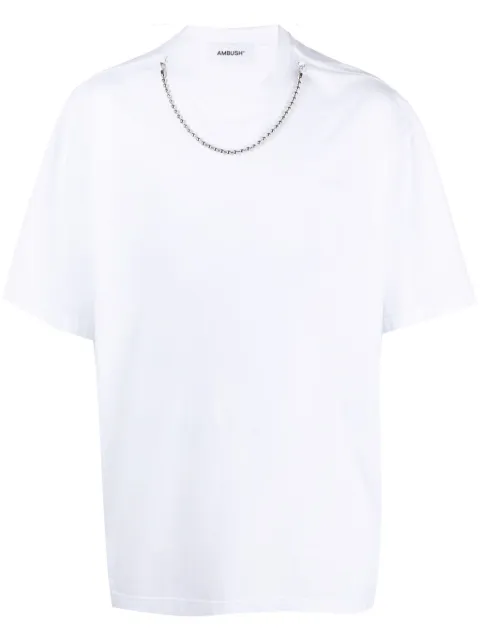 AMBUSH Ballchain cotton T-shirt White BMAA083F23JER0010101