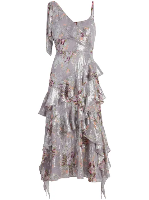 Cinq A Sept Trevor floral-print ruffled dress Grey ZD21526756Z