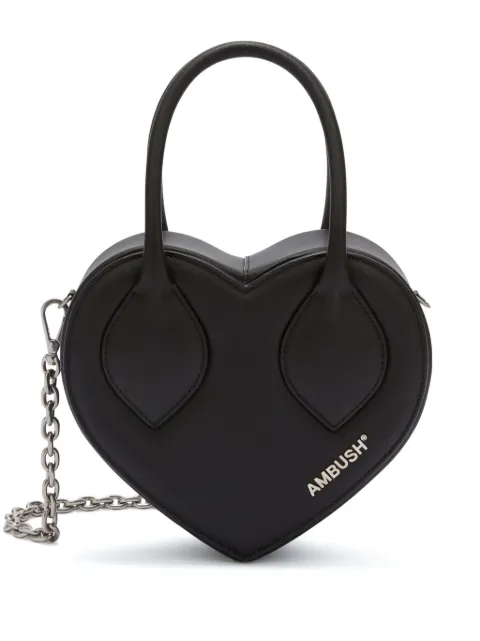 AMBUSH heart-shaped shoulder bag Black BWNP028F23LEA0011000