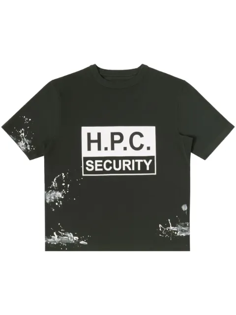 Heron Preston Security logo-print cotton T-shirt Black HMAA032F23JER010