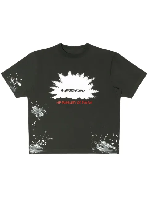Heron Preston Museum graphic-print T-Shirt Black HMAA032F23JER0051025