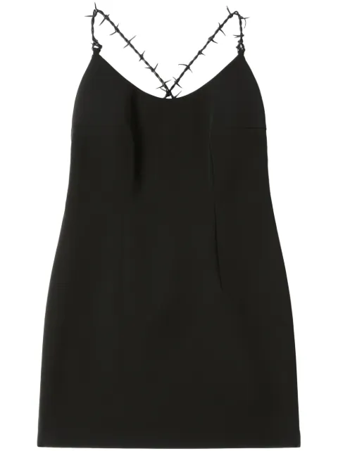 Heron Preston logo-patch criss-cross strap dress Black HWDB073F23FAB0011000