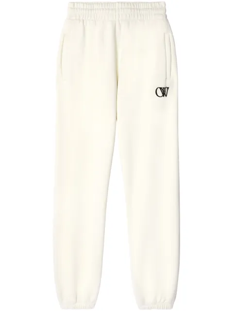 Off-White OW-print cotton track pants White OWCH006F23JER0016110