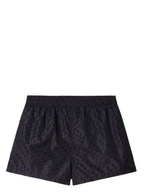 Off-White logo-print swim shorts Black OMFD011F23FAB0021000