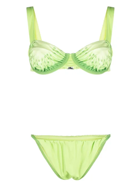 House of Sunny Presse bikini set Green VOL21149