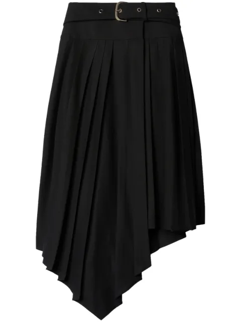 Off-White Tech Drill pleated asymmetric skirt Black OWCW006F23FAB0021000