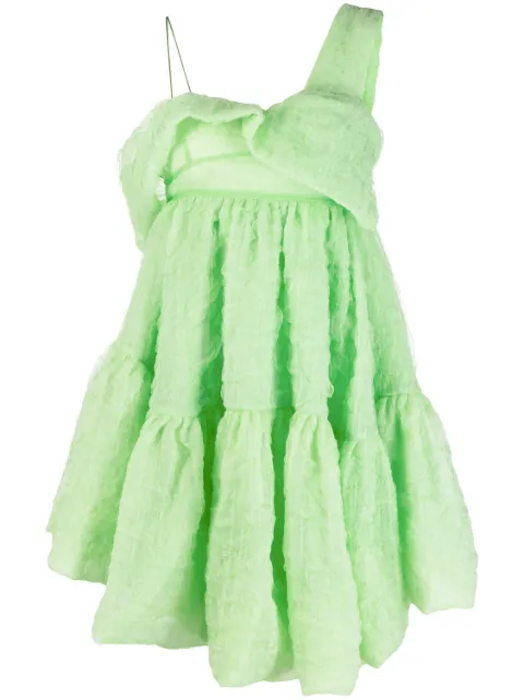 Cecilie Bahnsen Soon draped asymmetric dress Green 123RTW10016