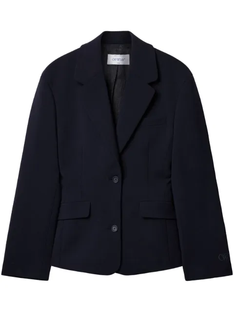 Off-White single-breasted structured blazer Blue OWEF112F23FAB0014747