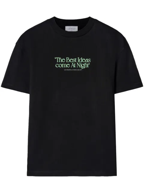 Off-White slogan-print short-sleeve T-shirt Black OWAA089F23JER0171055